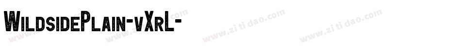 WildsidePlain-vXrL字体转换