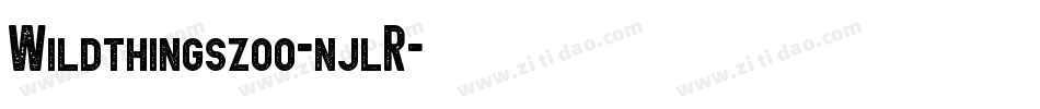 Wildthingszoo-njlR字体转换
