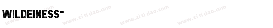 wildeiness字体转换