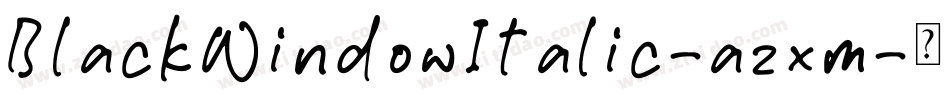 BlackWindowItalic-azxm字体转换