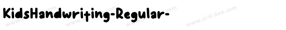 KidsHandwriting-Regular字体转换