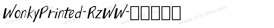 WonkyPrinted-RzWW字体转换