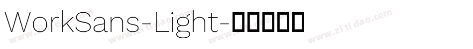 WorkSans-Light字体转换