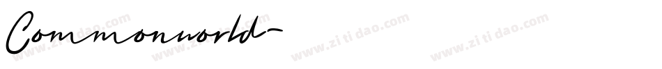 Commonworld字体转换
