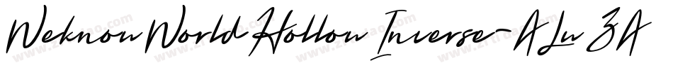 WeknowWorldHollowInverse-ALwZA字体转换