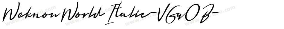 WeknowWorldItalic-VGq0B字体转换