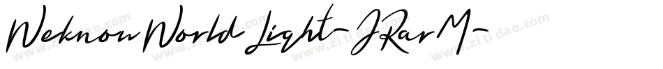 WeknowWorldLight-JRarM字体转换