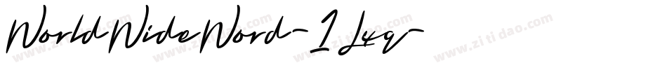 WorldWideWord-1Lxg字体转换
