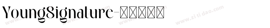 YoungSignature字体转换