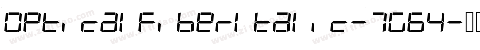 OpticalFiberItalic-7G64字体转换