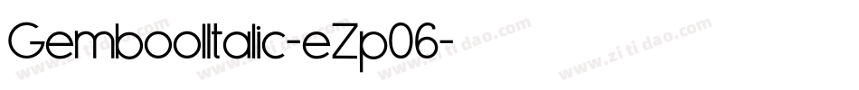 GemboolItalic-eZp06字体转换