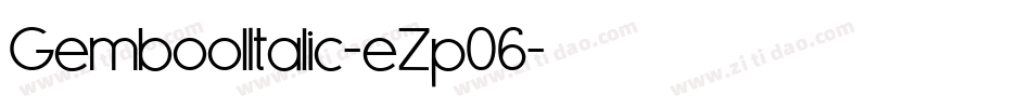 GemboolItalic-eZp06字体转换