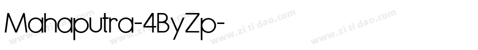 Mahaputra-4ByZp字体转换