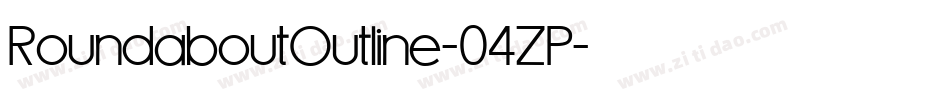 RoundaboutOutline-04ZP字体转换