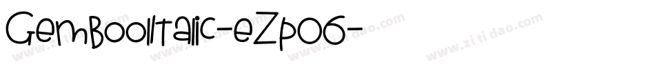 GemboolItalic-eZp06字体转换