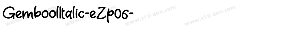 GemboolItalic-eZp06字体转换