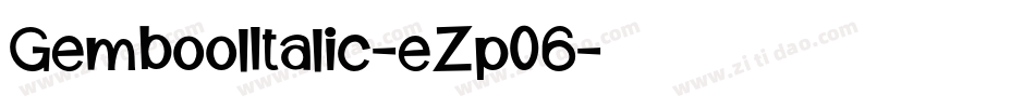 GemboolItalic-eZp06字体转换