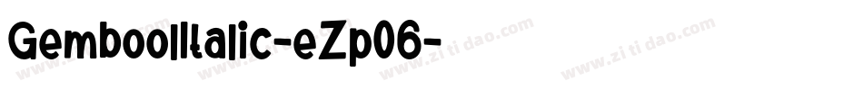 GemboolItalic-eZp06字体转换