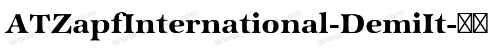 ATZapfInternational-DemiIt字体转换