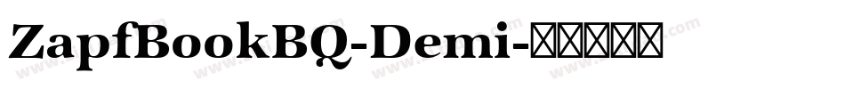 ZapfBookBQ-Demi字体转换
