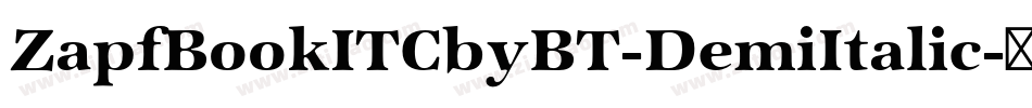 ZapfBookITCbyBT-DemiItalic字体转换