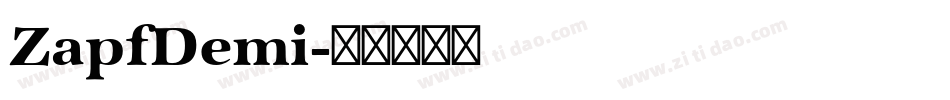 ZapfDemi字体转换