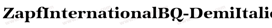 ZapfInternationalBQ-DemiItalic字体转换
