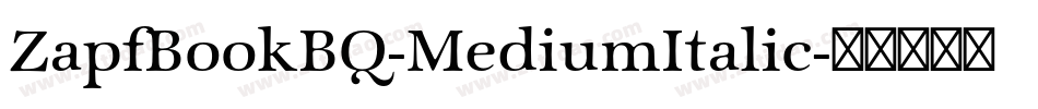 ZapfBookBQ-MediumItalic字体转换