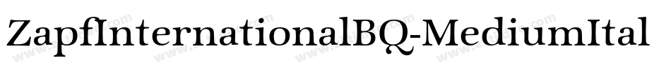 ZapfInternationalBQ-MediumItalic字体转换