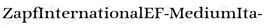 ZapfInternationalEF-MediumIta字体转换