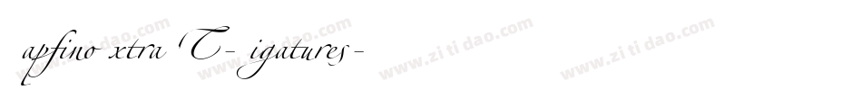ZapfinoExtraLT-Ligatures字体转换