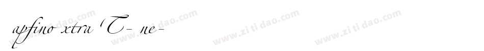 ZapfinoExtraLT-One字体转换