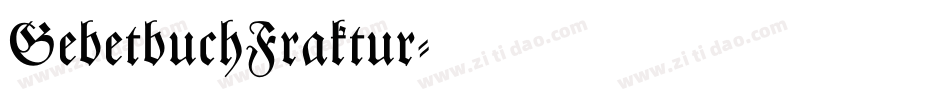 GebetbuchFraktur字体转换