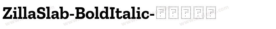 ZillaSlab-BoldItalic字体转换