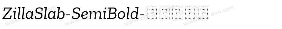 ZillaSlab-SemiBold字体转换