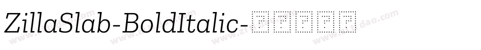 ZillaSlab-BoldItalic字体转换