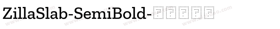 ZillaSlab-SemiBold字体转换