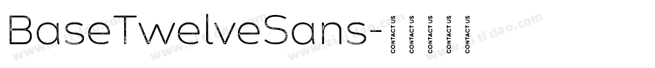 BaseTwelveSans字体转换