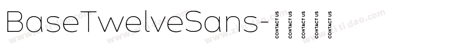 BaseTwelveSans字体转换