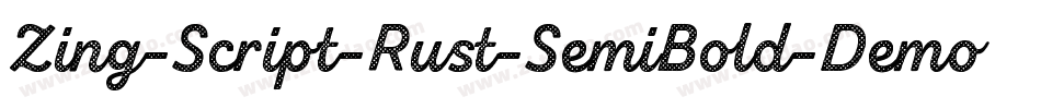Zing-Script-Rust-SemiBold-Demo-Base字体转换