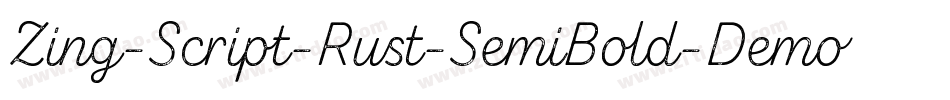 Zing-Script-Rust-SemiBold-Demo-Base字体转换