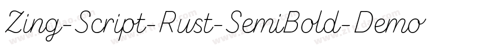 Zing-Script-Rust-SemiBold-Demo-Base字体转换