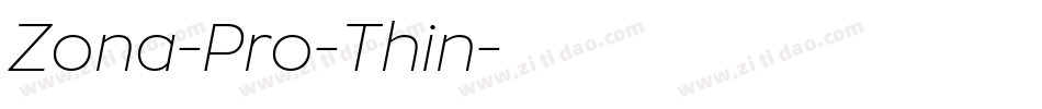 Zona-Pro-Thin字体转换