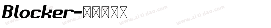 Blocker字体转换