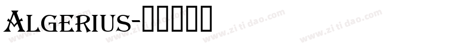 Algerius字体转换