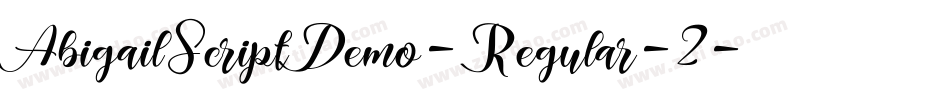 AbigailScriptDemo-Regular-2字体转换