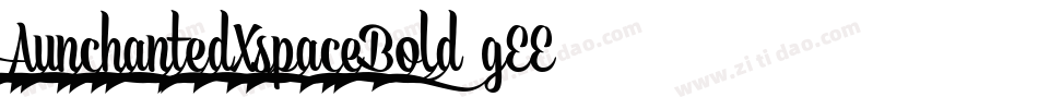 AunchantedXspaceBold-gEE4字体转换