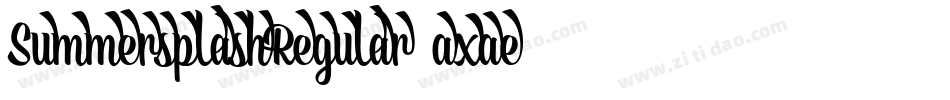 SummersplashRegular-axae5字体转换