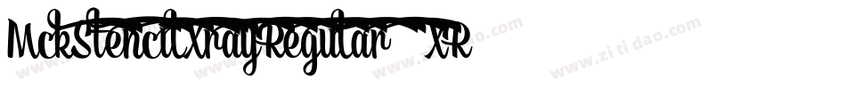 MckStencilXrayRegular-4XR6字体转换