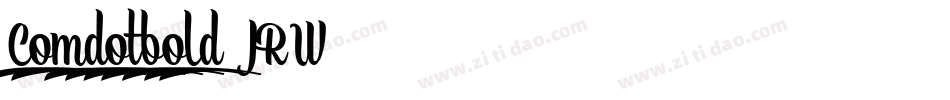 Comdotbold-JRW7字体转换
